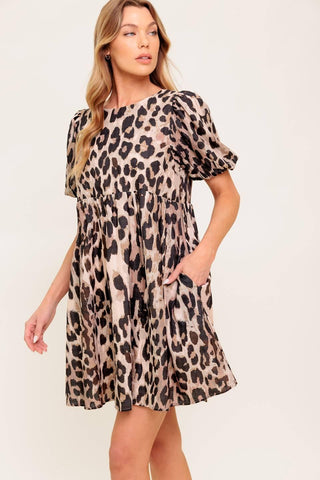 FOREVER YOURS LEOPARD WOVEN MINI DRESS - Glamourous Grace