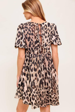 FOREVER YOURS LEOPARD WOVEN MINI DRESS - Glamourous Grace