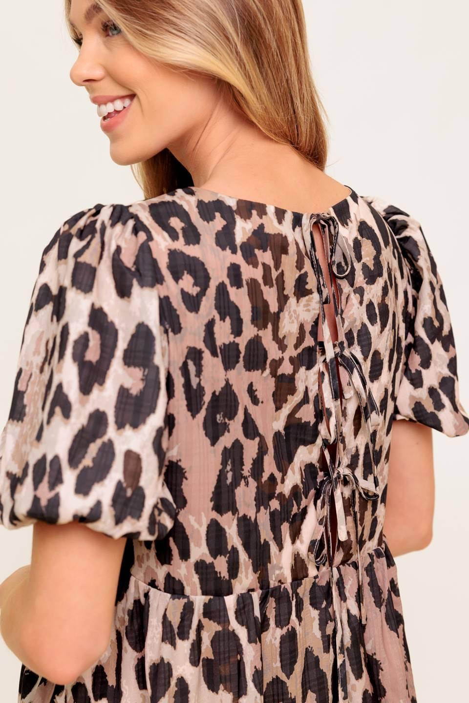 FOREVER YOURS LEOPARD WOVEN MINI DRESS - Glamourous Grace