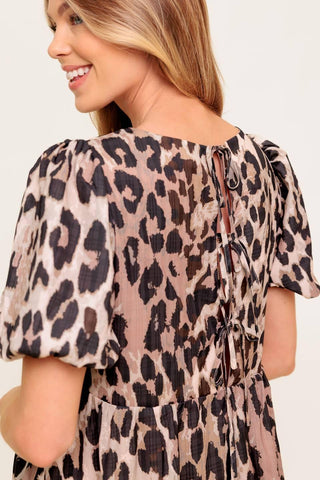 FOREVER YOURS LEOPARD WOVEN MINI DRESS - Glamourous Grace