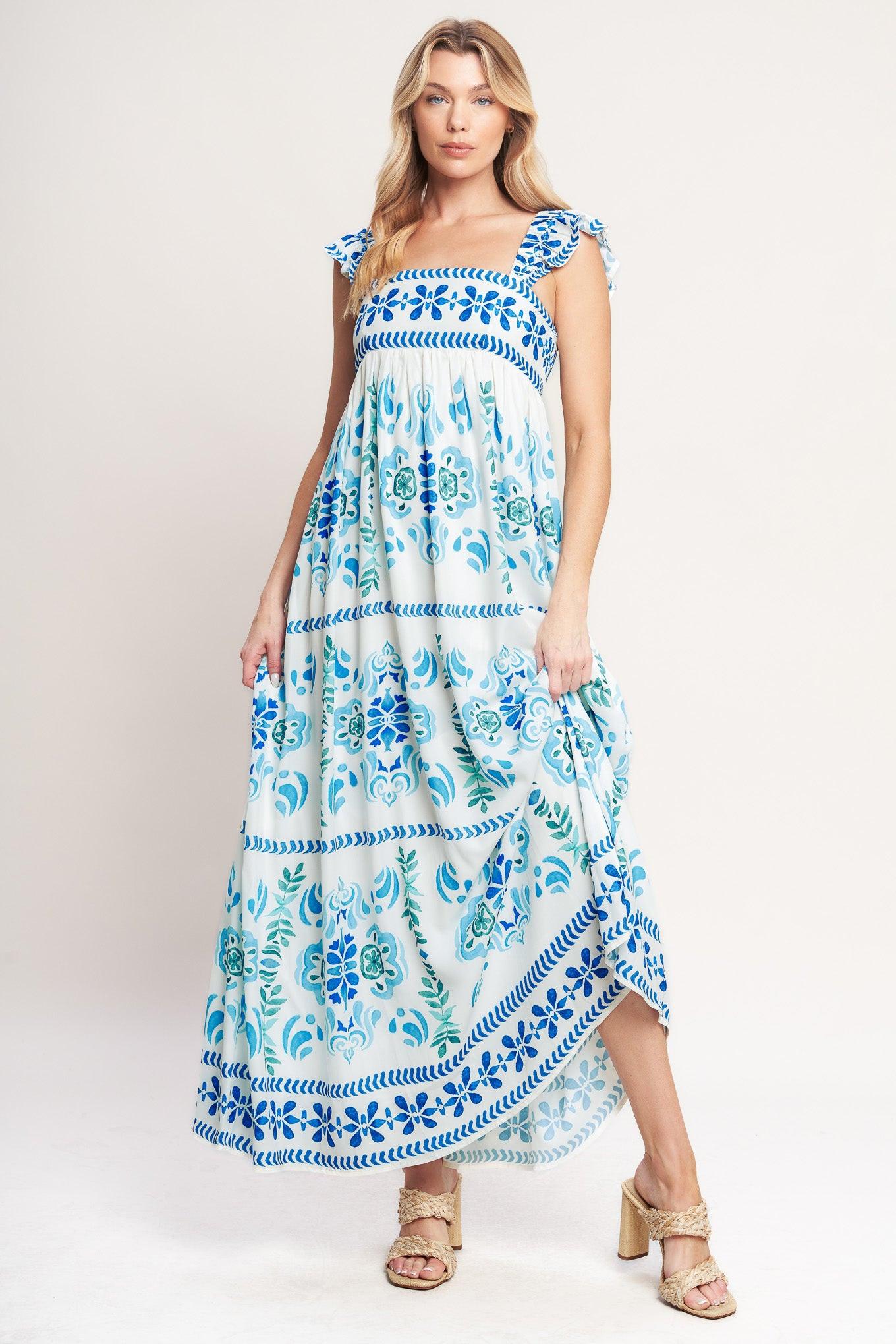 WALKING ON THE COAST WOVEN MAXI DRESS - Glamourous Grace
