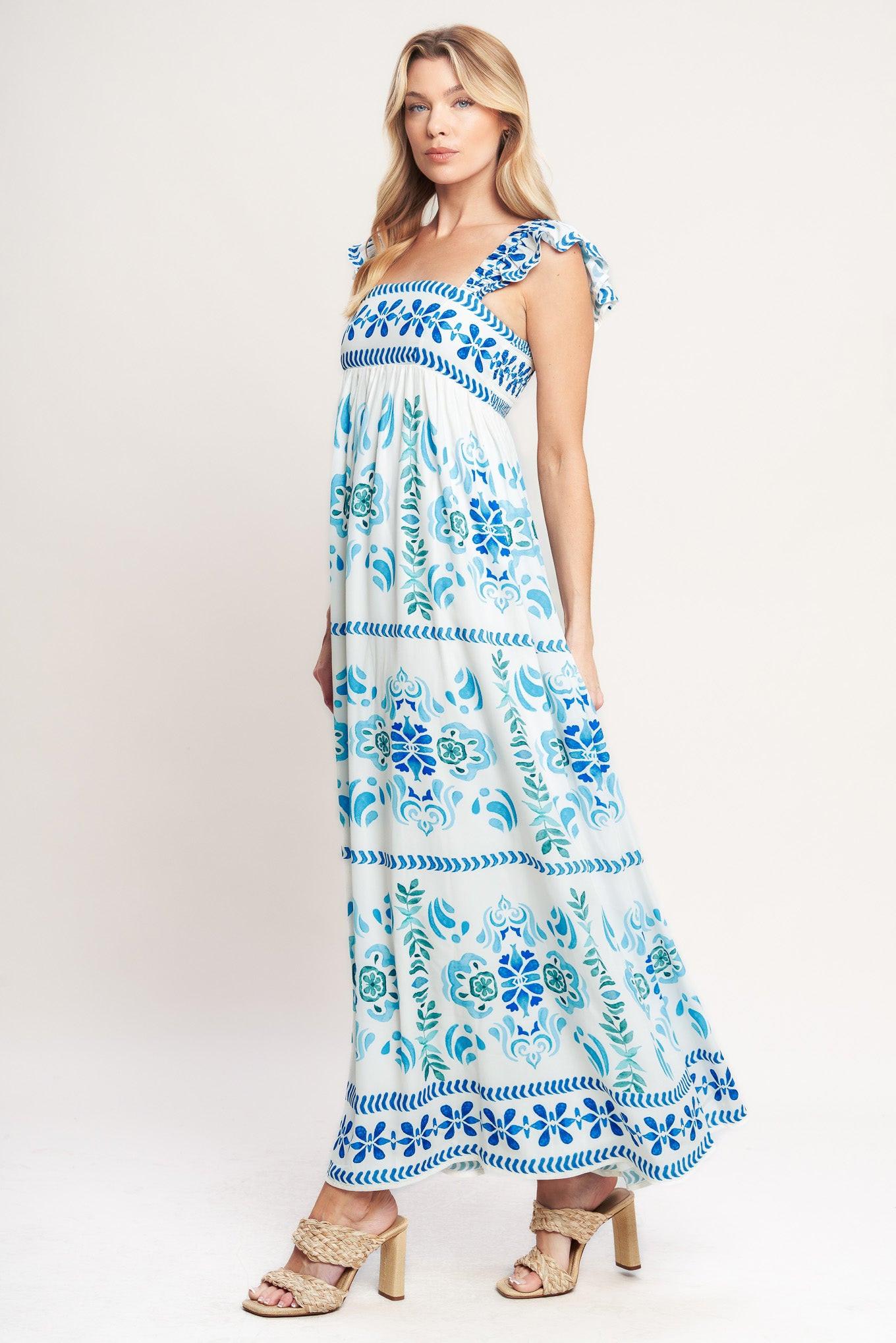 WALKING ON THE COAST WOVEN MAXI DRESS - Glamourous Grace