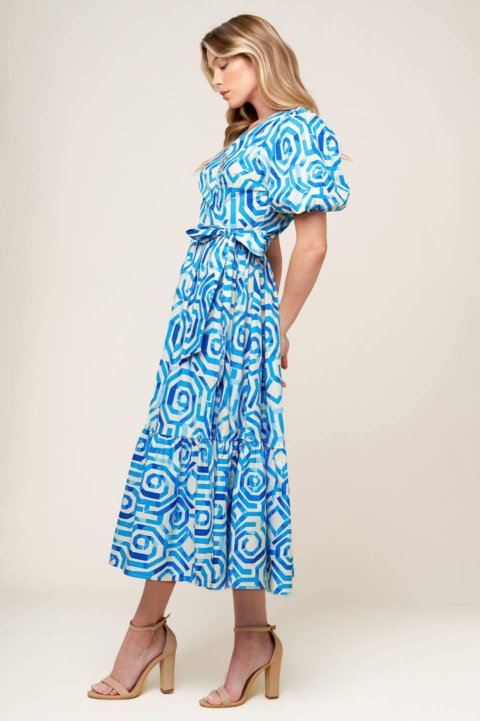 SEASONALLY LOVELY WOVEN MIDI DRESS - Glamourous Grace