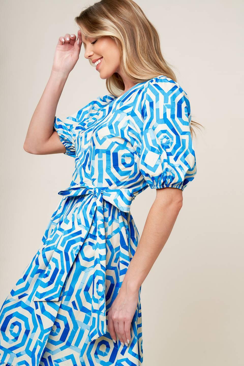 SEASONALLY LOVELY WOVEN MIDI DRESS - Glamourous Grace
