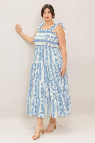MIDSUMMER PETALS WOVEN MIDI DRESS - Glamourous Grace