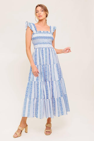MIDSUMMER PETALS WOVEN MIDI DRESS - Glamourous Grace