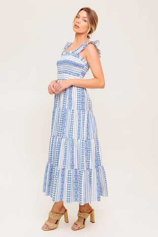 MIDSUMMER PETALS WOVEN MIDI DRESS - Glamourous Grace