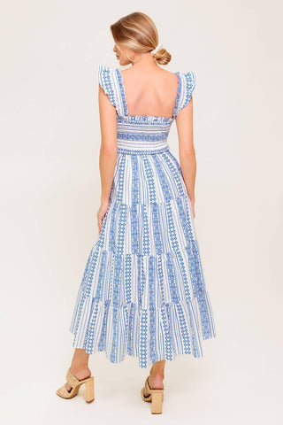 MIDSUMMER PETALS WOVEN MIDI DRESS - Glamourous Grace