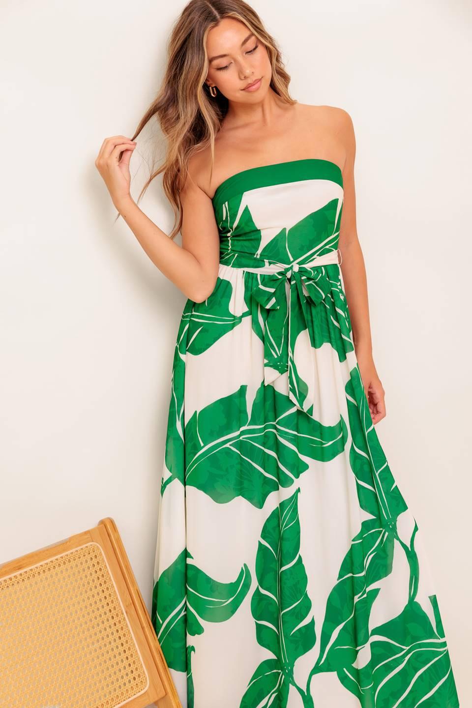 PURE MOMENT GREEN WOVEN ANKLE DRESS - Glamourous Grace