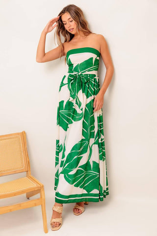 PURE MOMENT GREEN WOVEN ANKLE DRESS - Glamourous Grace