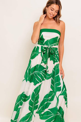 PURE MOMENT GREEN WOVEN ANKLE DRESS - Glamourous Grace