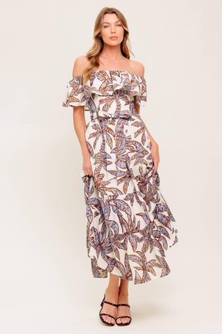 LILY GARDEN LAVENDER WOVEN MIDI DRESS - Glamourous Grace