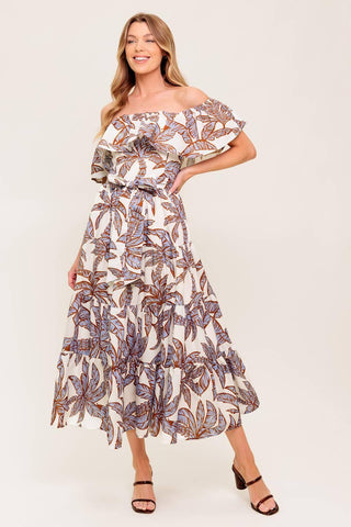 LILY GARDEN LAVENDER WOVEN MIDI DRESS - Glamourous Grace