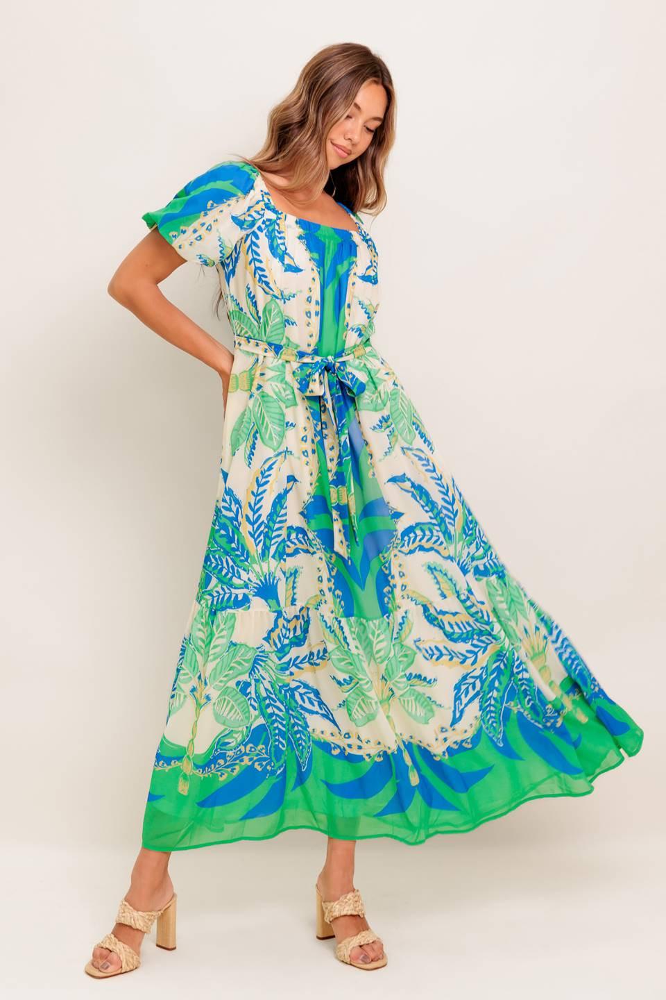 PALM SPRING NIGHTS WOVEN MAXI DRESS - Glamourous Grace
