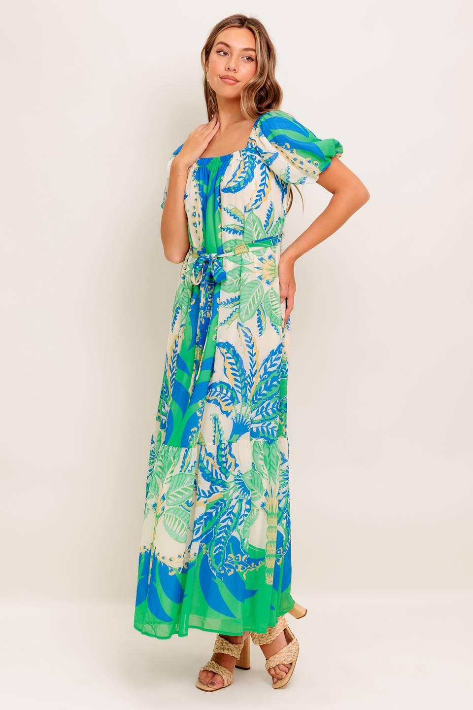 PALM SPRING NIGHTS WOVEN MAXI DRESS - Glamourous Grace