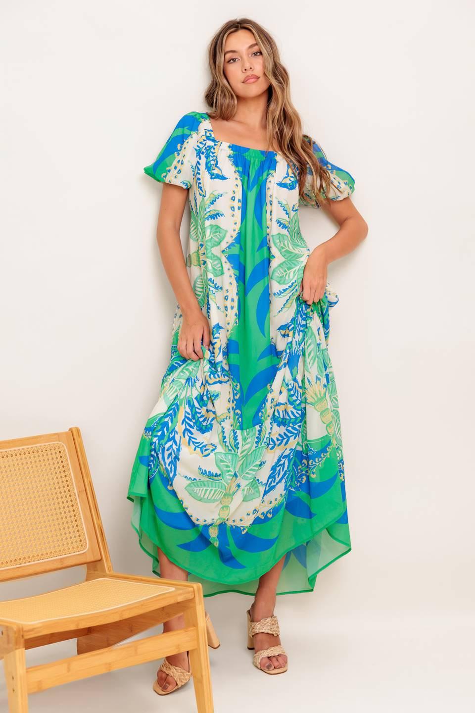 PALM SPRING NIGHTS WOVEN MAXI DRESS - Glamourous Grace