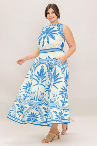 OCEAN PETALS WOVEN MIDI DRESS - Glamourous Grace