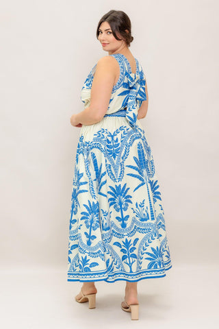 OCEAN PETALS WOVEN MIDI DRESS - Glamourous Grace