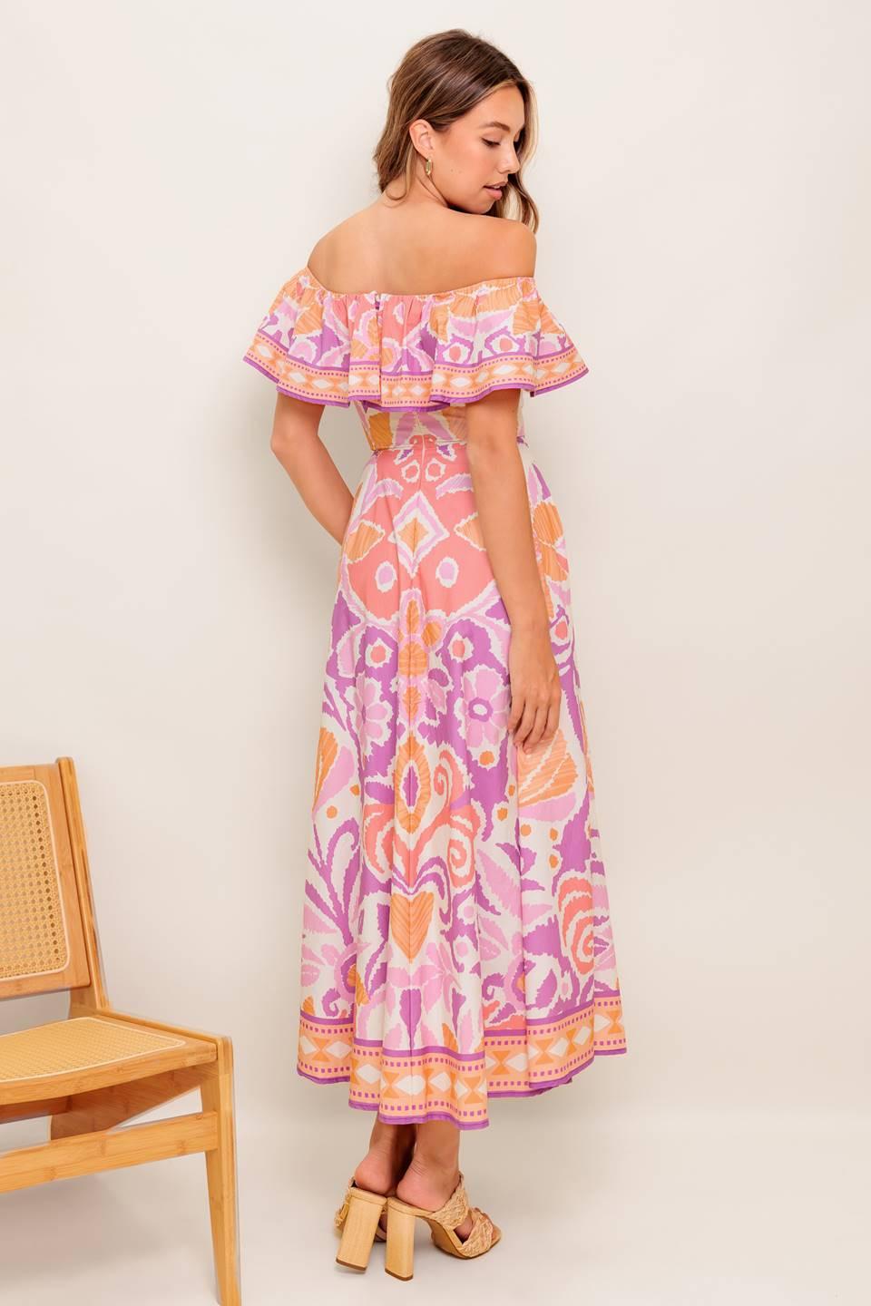CABANA DREAM LAVENDER WOVEN MIDI DRESS - Glamourous Grace