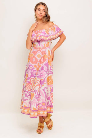 CABANA DREAM LAVENDER WOVEN MIDI DRESS - Glamourous Grace