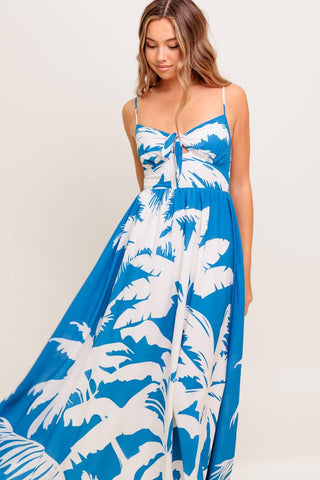 SLOW MORNINGS NAVY WOVEN MAXI DRESS - Glamourous Grace
