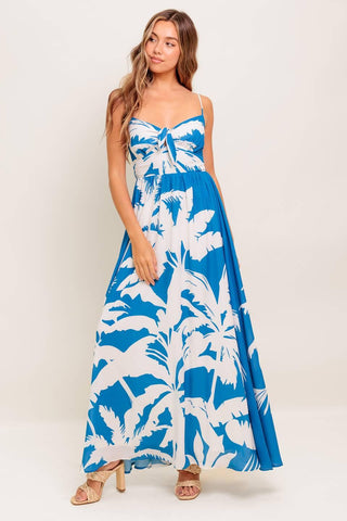 SLOW MORNINGS NAVY WOVEN MAXI DRESS - Glamourous Grace