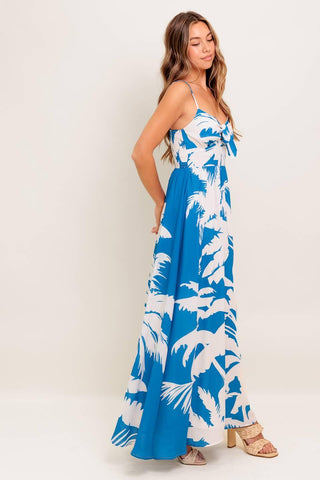 SLOW MORNINGS NAVY WOVEN MAXI DRESS - Glamourous Grace