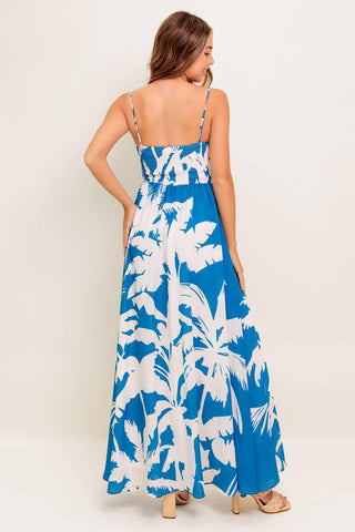 SLOW MORNINGS NAVY WOVEN MAXI DRESS - Glamourous Grace