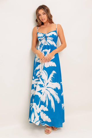 SLOW MORNINGS NAVY WOVEN MAXI DRESS - Glamourous Grace