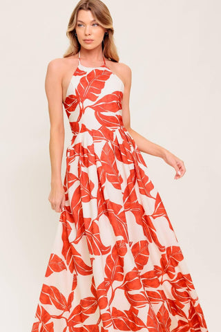 FIRST GLANCE RED WOVEN MIDI DRESS - Glamourous Grace
