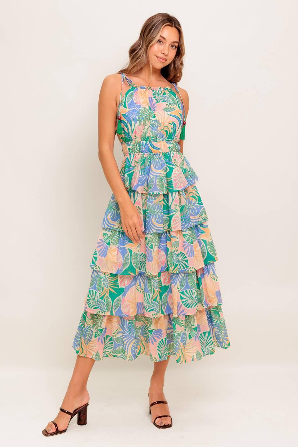 CABANA DREAMS WOVEN MIDI DRESS - Glamourous Grace