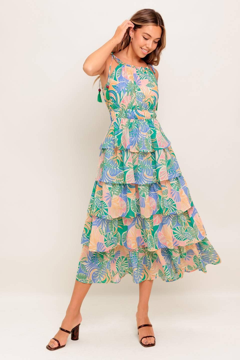 CABANA DREAMS WOVEN MIDI DRESS - Glamourous Grace
