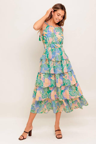 CABANA DREAMS WOVEN MIDI DRESS - Glamourous Grace