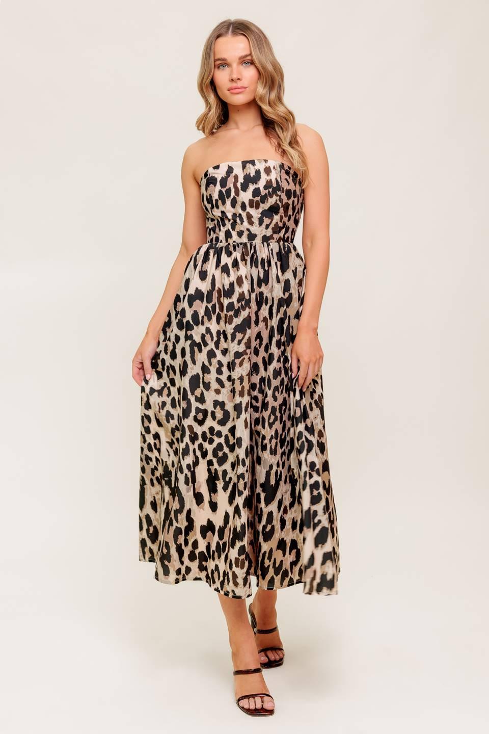 FLUTTER GLOW BALLET WOVEN MIDI DRESS - Glamourous Grace
