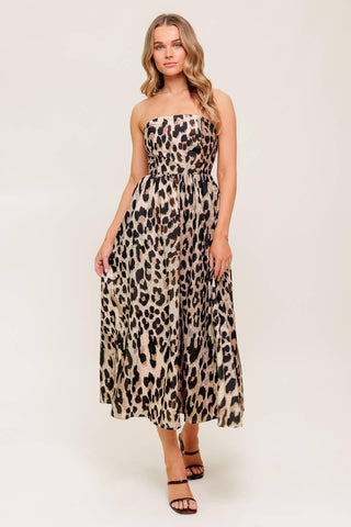 FLUTTER GLOW BALLET WOVEN MIDI DRESS - Glamourous Grace