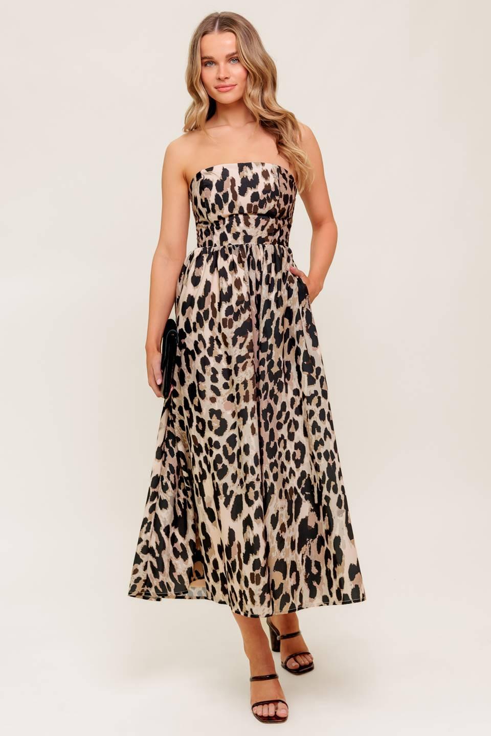 FLUTTER GLOW BALLET WOVEN MIDI DRESS - Glamourous Grace