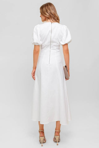 SECRET VINE GLOW WOVEN TWILL MIDI DRESS - Glamourous Grace
