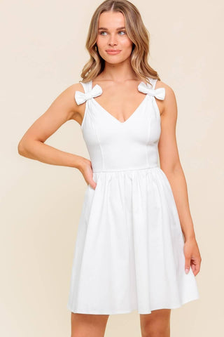 LOVABLE SPIRIT WHITE DENIM WOVEN MINI DRESS - Glamourous Grace
