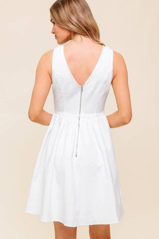 LOVABLE SPIRIT WHITE DENIM WOVEN MINI DRESS - Glamourous Grace