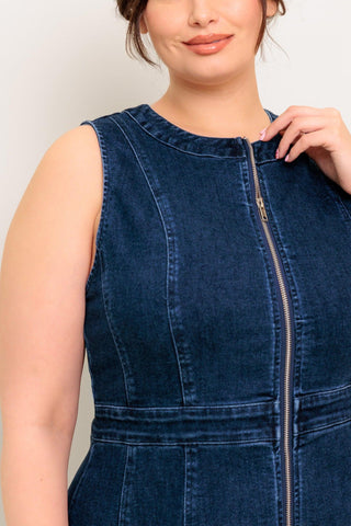 RAW BEAUTY DENIM MIDI DRESS - Glamourous Grace