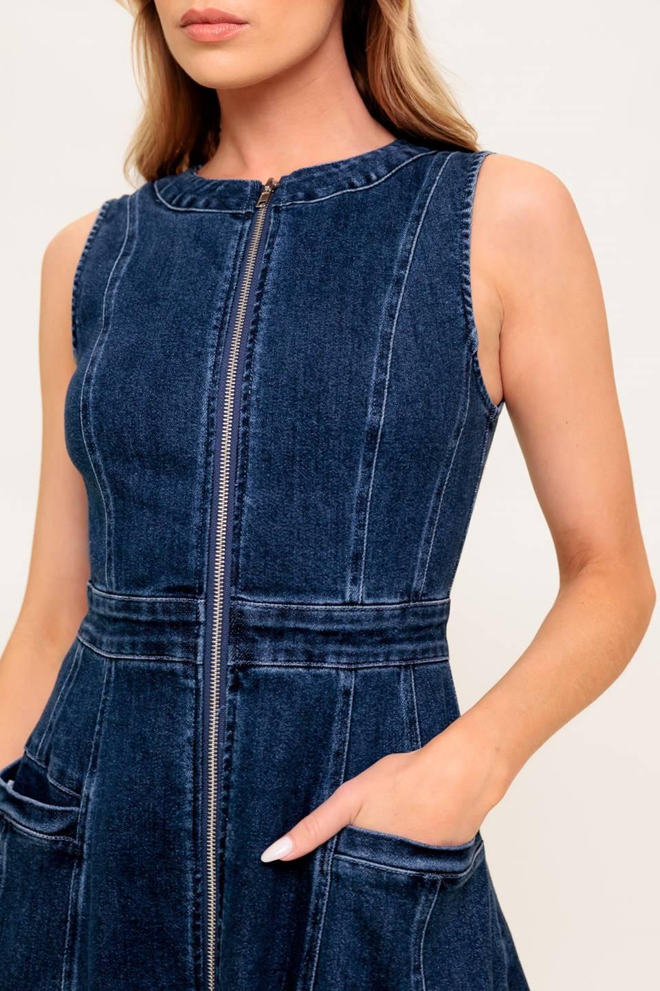 RAW BEAUTY DENIM MIDI DRESS - Glamourous Grace