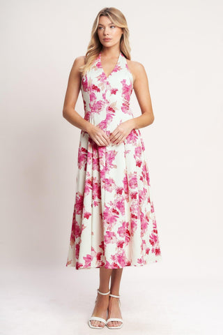 ROSY AFTERNOON WOVEN MIDI DRESS - Glamourous Grace