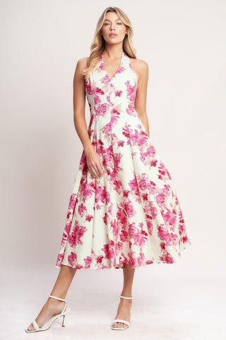 ROSY AFTERNOON WOVEN MIDI DRESS - Glamourous Grace