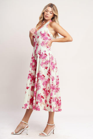 ROSY AFTERNOON WOVEN MIDI DRESS - Glamourous Grace