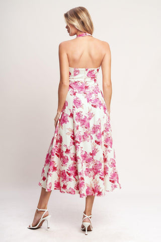 ROSY AFTERNOON WOVEN MIDI DRESS - Glamourous Grace