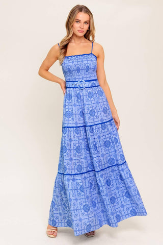 WAVES AND WHIMSY WOVEN MAXI DRESS - Glamourous Grace