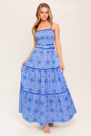 WAVES AND WHIMSY WOVEN MAXI DRESS - Glamourous Grace