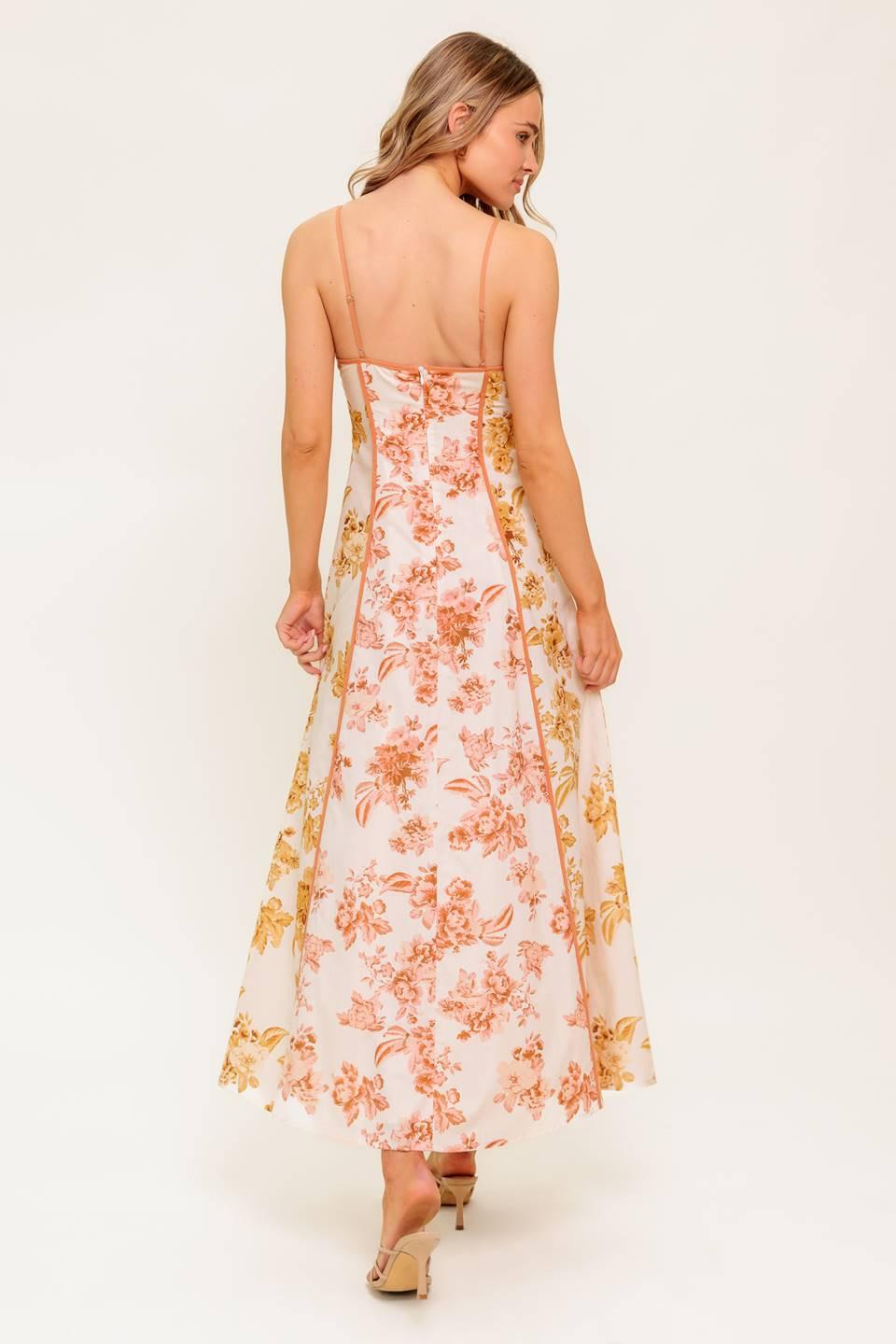 SANDSTONE PETAL WOVEN MIDI DRESS - Glamourous Grace