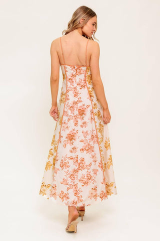 SANDSTONE PETAL WOVEN MIDI DRESS - Glamourous Grace