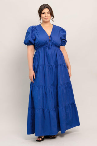 SUMMER GLOW ROYAL BLUE WOVEN MAXI DRESS - Glamourous Grace